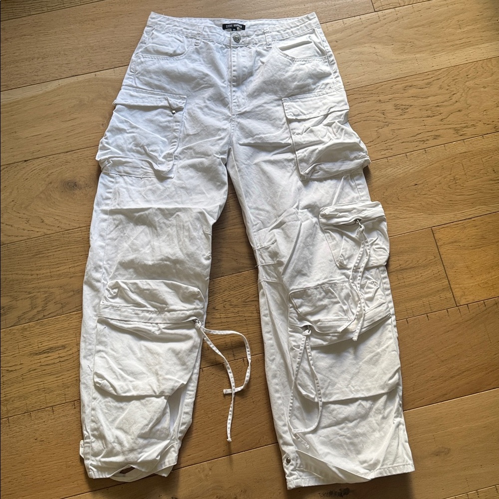 Steven Madden Duo White Cargo Pants Backstreet Boys - Picture 6 of 8